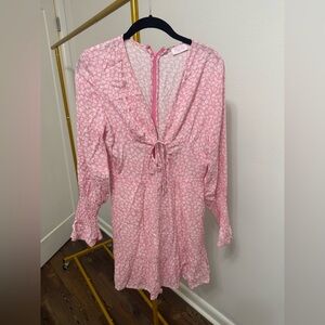 Pink Lily Floral pink dress